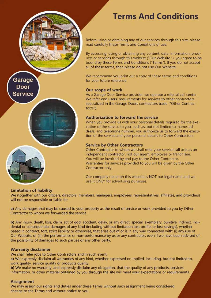 5 Star Garage Door Bloomington, MN 612-361-0124 - terms6